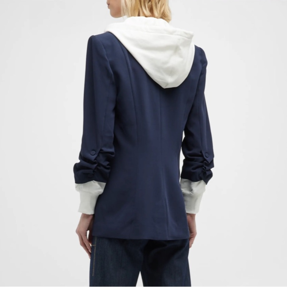 Cinq à Sept Navy Blazer with White Details - Picture 3 of 8
